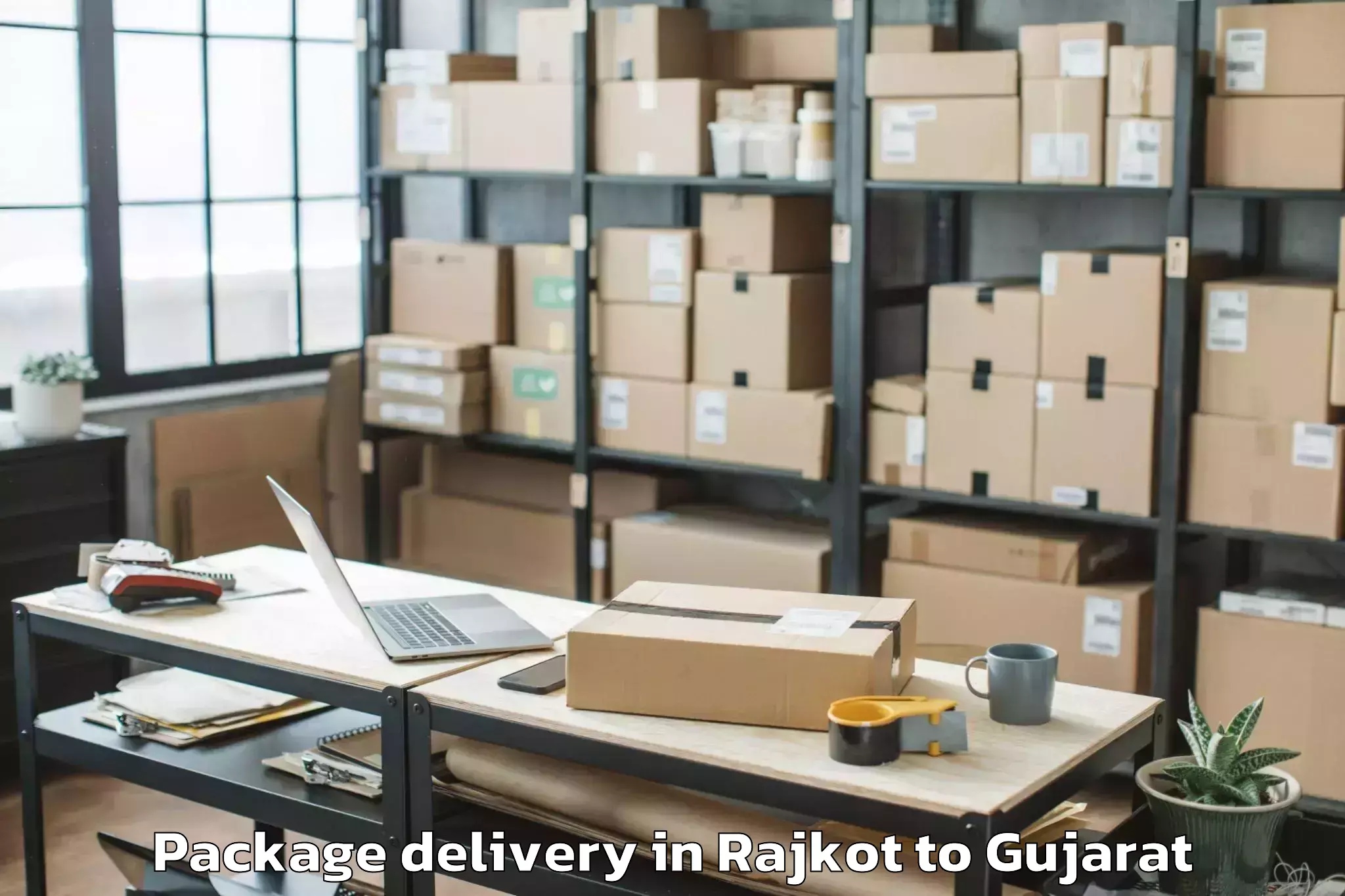 Quality Rajkot to Khambhaliya Package Delivery